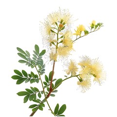 Obraz premium Acacia Flower isolated on white background.close up.