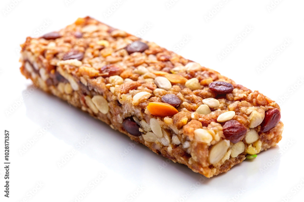 Wall mural Protein snack energy bar,isolated on white background