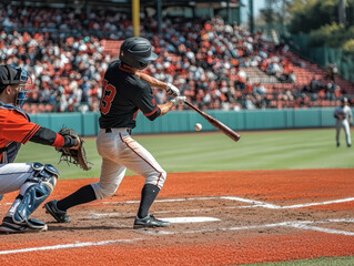 a baseball player is swinging, in the style of light red and light gray