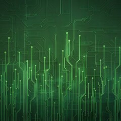 Obraz premium Abstract green technology background.