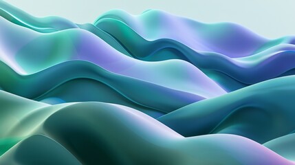 Obraz premium Wallpaper Abstract background forming smooth turquoise waves flowing gently, ideal for wallpapers and websites