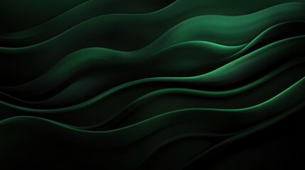 Obraz premium Abstract Green Waves