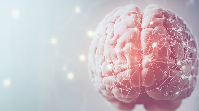 Close-up of human brain with intricate neural pathways, symbolizing cognitive biases and complex thought processes, ideal for educational or scientific presentations.