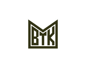 BTK logo design vector template. BTK