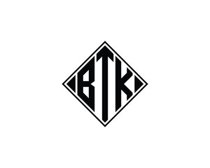 BTK logo design vector template. BTK