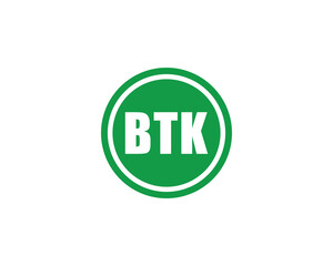 BTK logo design vector template. BTK