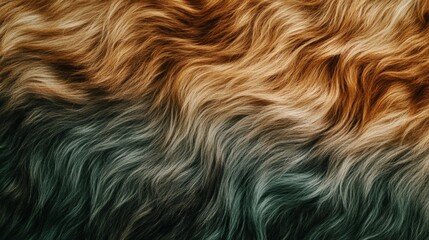 Naklejka premium Close-up of Wavy Brown and Gray Fur