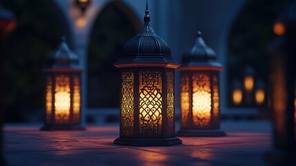 Ornate Lanterns Illuminating the Night