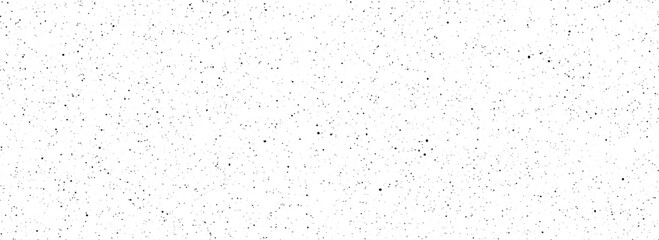 Seamless grain speckle texture. Distress grunge dot background. Black gritty splash repeated pattern. Splattered dirt grit overlay with drops, specks, flecks. Vector weathered noise for banner, poster