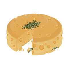 Vector Illustration Logo Clipart Swiss cheese Emmental Cheese 