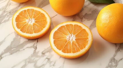 Fototapeta premium Cheese with washed orange rind French or German Marble table background Copy space Top view : Generative AI
