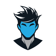 boy hair silhouette head art