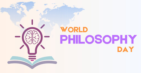 World Philosophy Day, campaign or celebration banner design