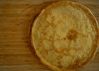 crepe on a wooden board