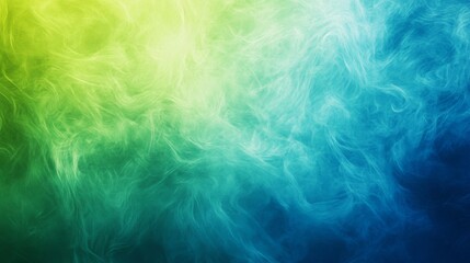 Obraz premium Abstract Green and Blue Swirling Smoke Background