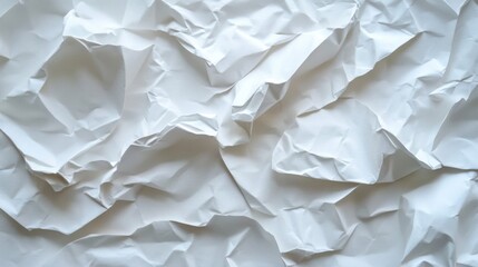 Obraz premium Abstract Texture of Crumpled White Paper