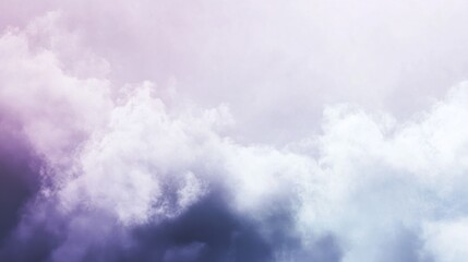 Obraz premium Purple Sky with White Clouds