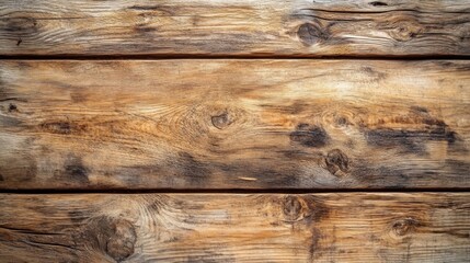 Naklejka premium Weathered Wood Plank Background with Knots and Grain