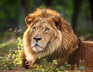 Lion, the lion is a king of the Forest.