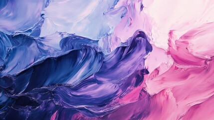 Obraz premium Abstract Painting with Blue, Purple, and Pink Hues