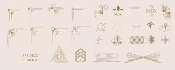 Vintage deco frame and border. Abstract decoration element object © piixypeach