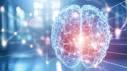 Close-up of human brain with intricate neural pathways, symbolizing cognitive biases and complex thought processes, ideal for educational or scientific presentations.