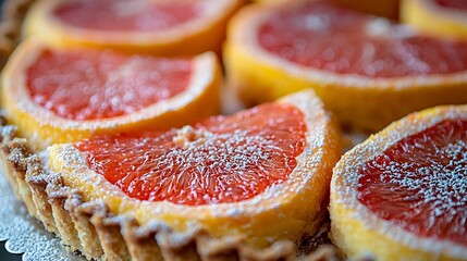 Creme brulee grapefruit custard tart : Generative AI