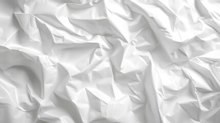 Obraz premium White Crumpled Plastic Sheet Texture