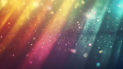 Abstract Background with Multicolored Glowing Lights and Glitter