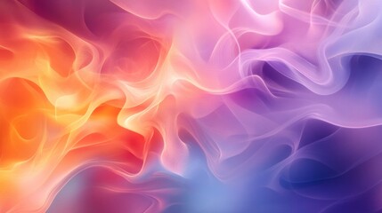 Obraz premium Abstract Swirling Lines in Warm and Cool Colors