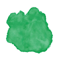 Green Abstract Watercolor Decoration Shapes