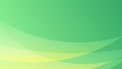 爽やかなグリーンの抽象的な曲線の背景イラスト