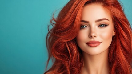 Fototapeta premium Bold Fashion Look with Vibrant Red Hair