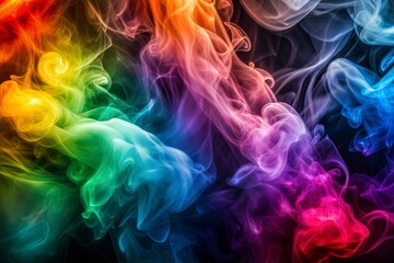 Obraz premium Abstract smoke patterns cool wallpaper of colorful wisps