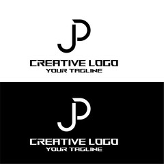 creative letter logo dj desain vektors