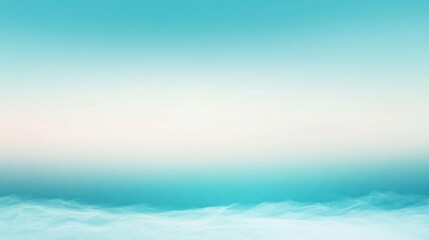 Fototapeta premium Abstract Gradient Background with White Clouds and Turquoise Sky