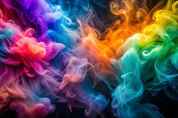 Obraz premium Dynamic colorful smoke cool wallpaper of surreal atmosphere