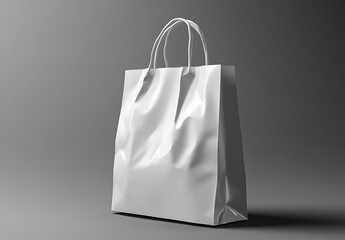 White Paper Shopping Bag Mockup