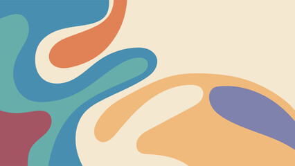 ABSTRACT BACKGROUND COLORFUL WITH HAND DRAWN SHAPES FLAT DESIGN VECTOR TEMPLATE FOR WALLPAPER, COVER DESIGN, HOMEPAGE DESIGN