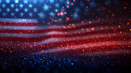 American Flag Glitter Background.