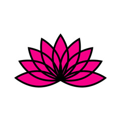 pink lotus flower icon