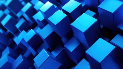 Obraz premium Abstract Blue Cubes