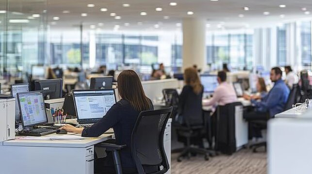 Businesswoman at Desk.