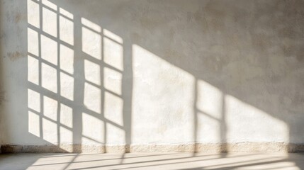 Window Shadow Cast on a White Wall