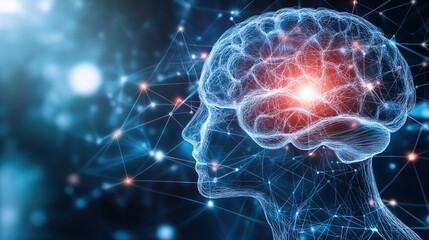 Close-up of human brain with intricate neural pathways, symbolizing cognitive biases and complex thought processes, ideal for educational or scientific presentations.