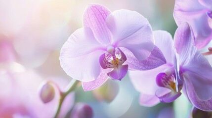 Fototapeta premium Elegant Orchid in Soft Purple Hues