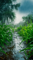 Obraz premium lake in the forest