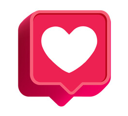 Like notification icon with heart symbol for social media, marketing, ui, ux, app and web vector 10 eps