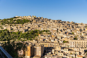 Modica city Italy panoramic view