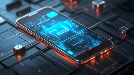 A smartphone with enhanced AI capabilities for smart home control.